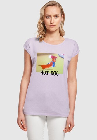 T-shirt 'Tom And Jerry - Hot Dog' ABSOLUTE CULT en violet : devant