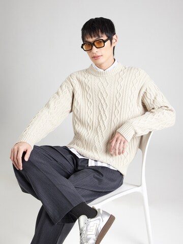 BOSS - Jersey 'Kableto' en beige: frente