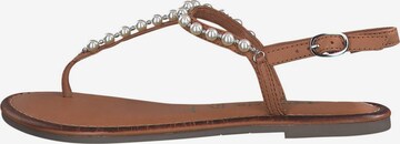 TAMARIS T-Bar Sandals in Brown