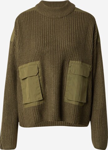 SISTERS POINT Pullover 'HIBA-ARMY' i grøn: forside