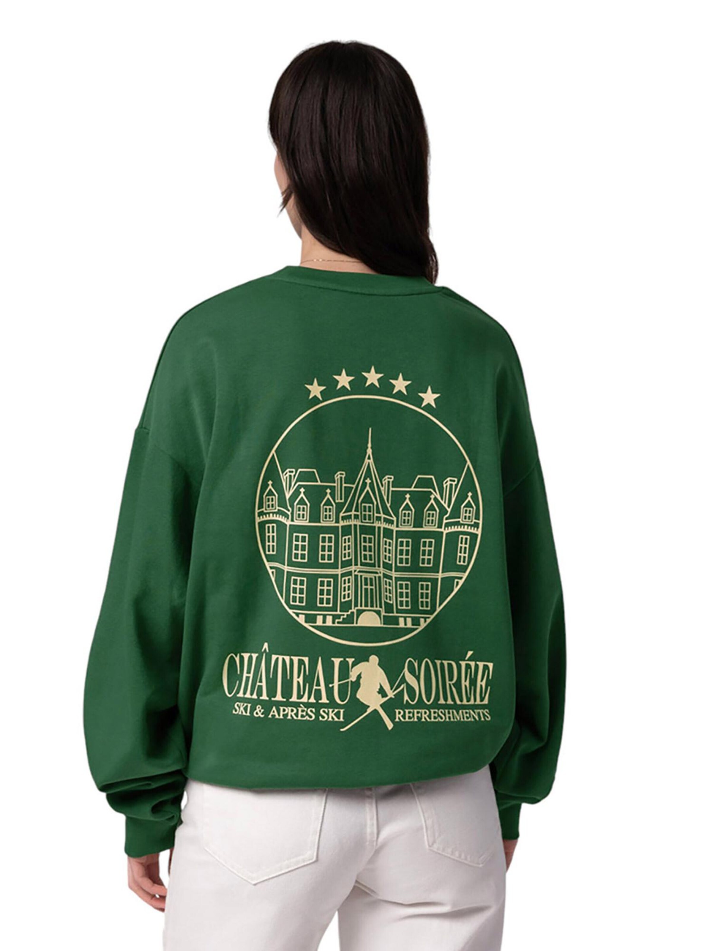 On Vacation Sweatshirt 'Chateau Soirée' in Green