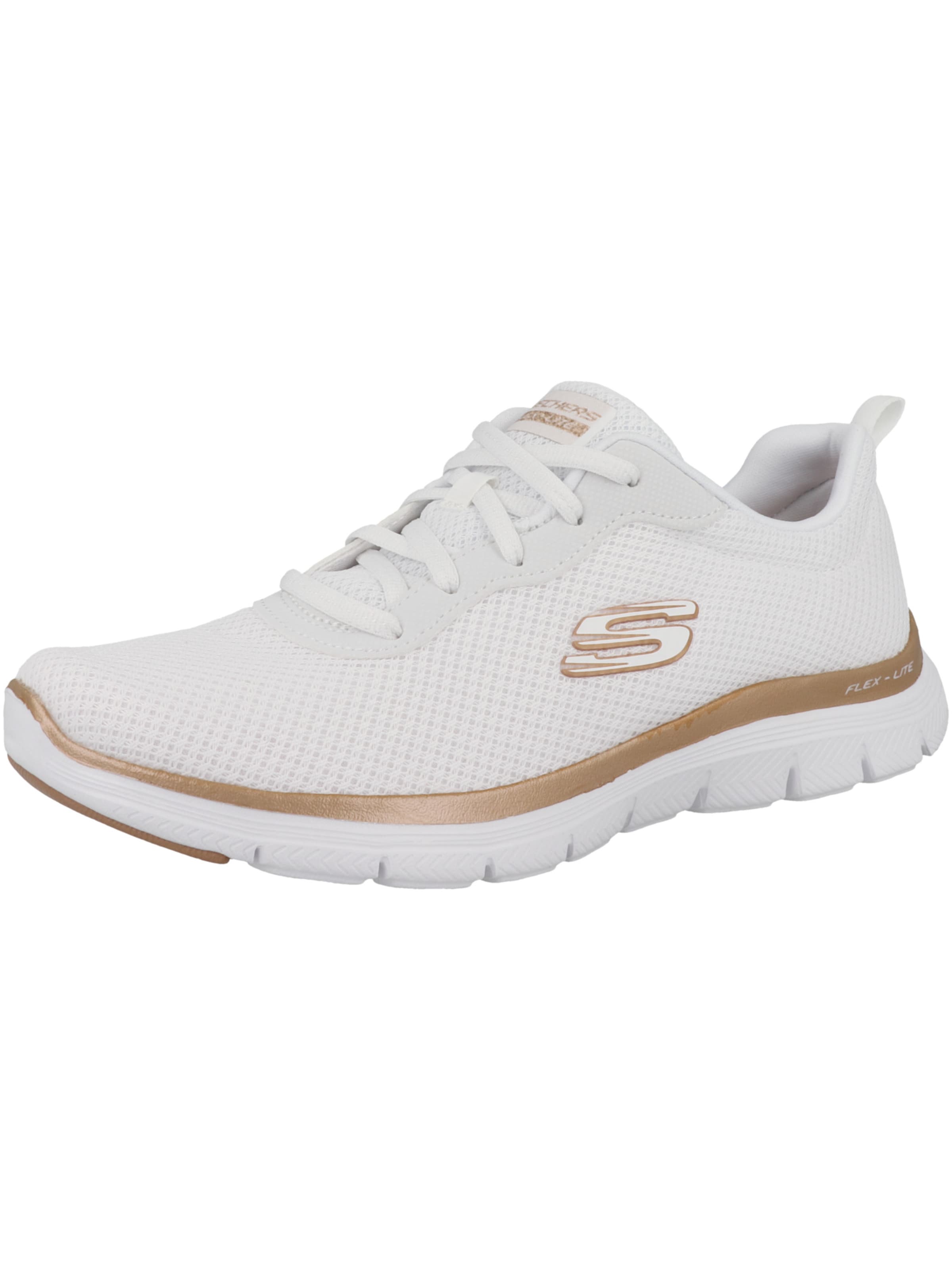 SKECHERS Platform trainers 'Flex Appeal 4.0' in White: front