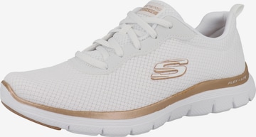 Baskets basses 'Flex Appeal 4.0' SKECHERS en blanc : devant