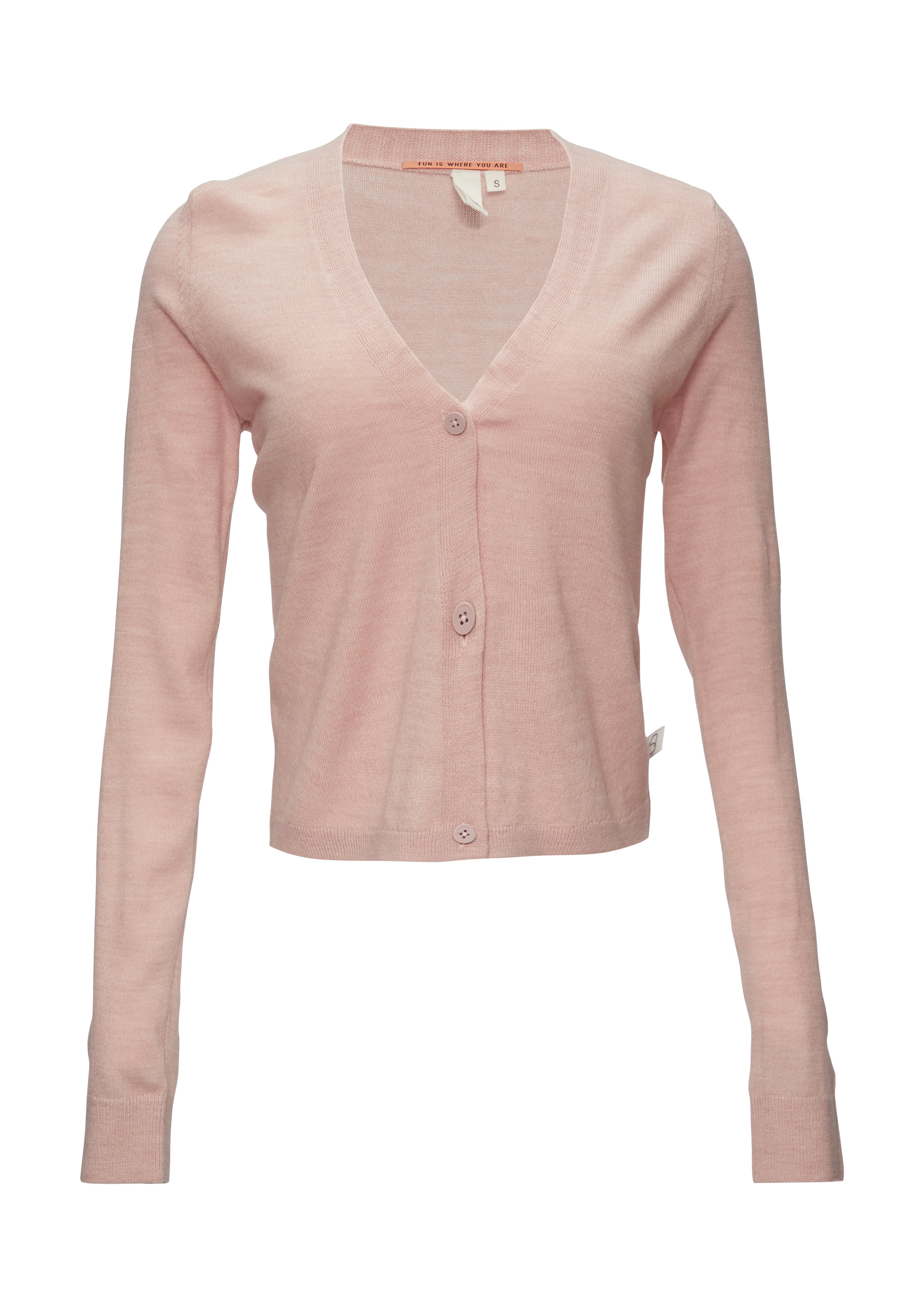 QS Gebreid vest in Roze: voorkant