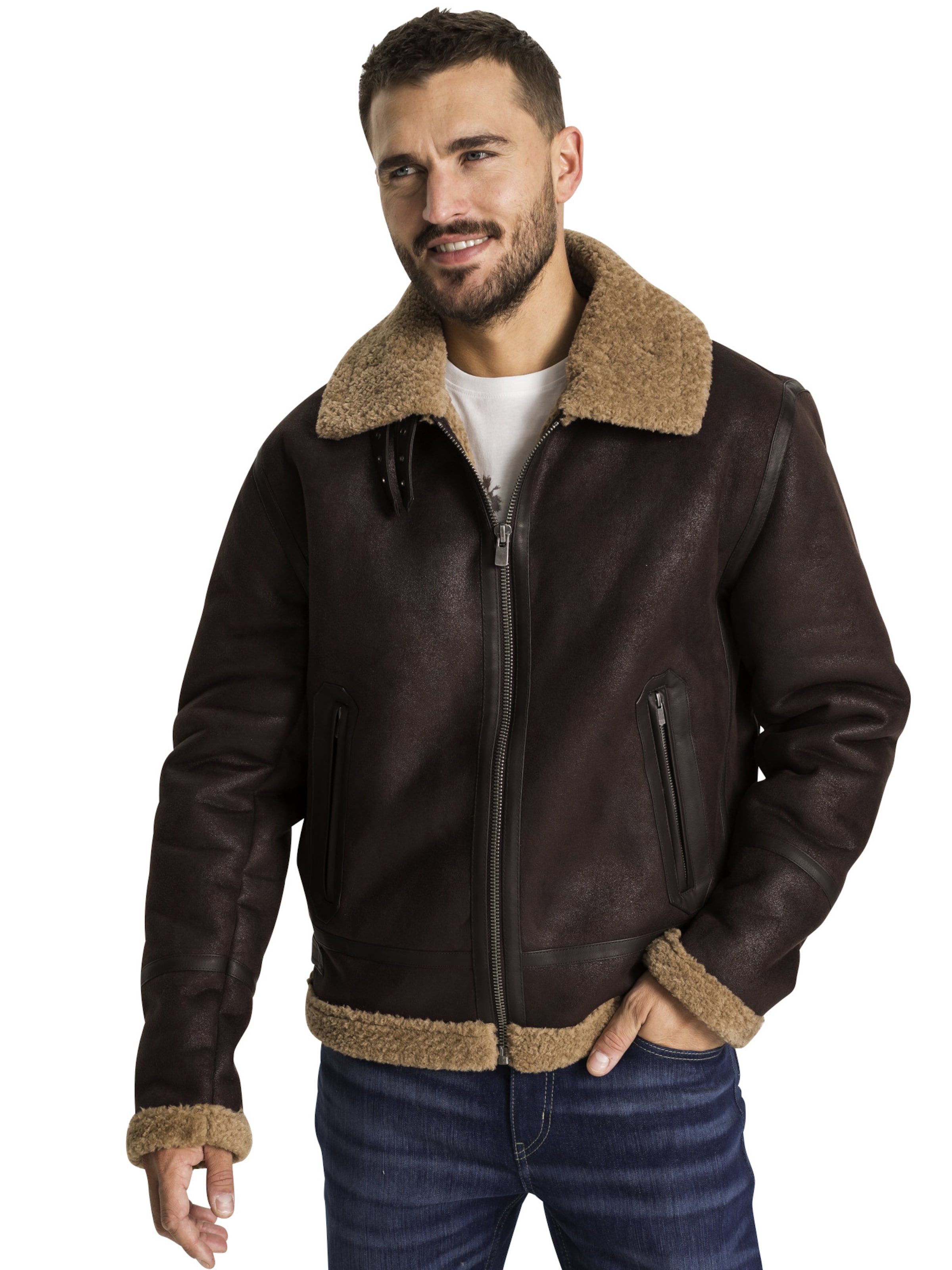 Veste mi-saison bonprix en marron : devant