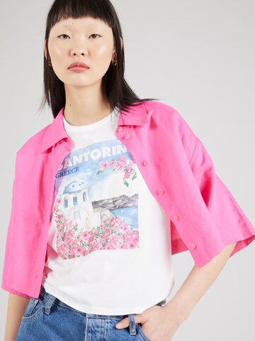 Abercrombie & Fitch - Camiseta 'SANTORINI' en blanco