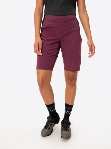 VAUDE Regular Outdoor trousers 'Kuro' in Purple: front