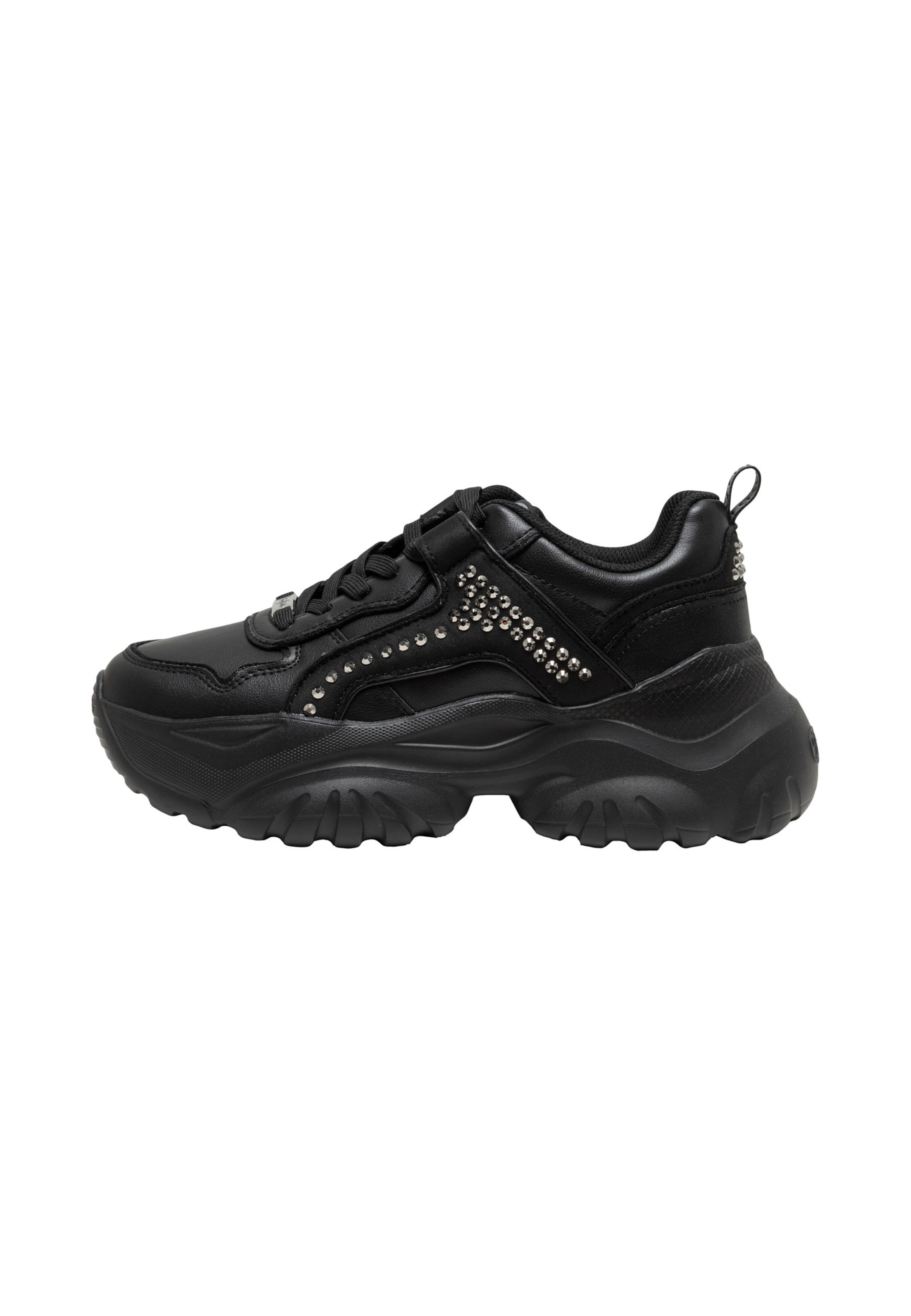 BUFFALO Baskets basses 'Bliss Punk' en 36 en noir / argent, Vue avec produit