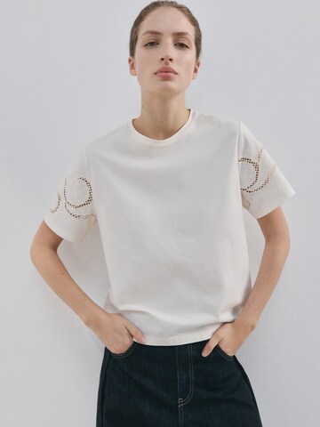 MANGO Póló 'PETUNIA' - bézs: elől