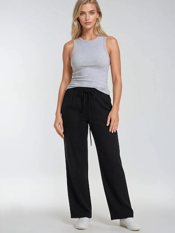 MixRay - Perna larga Calças em preto