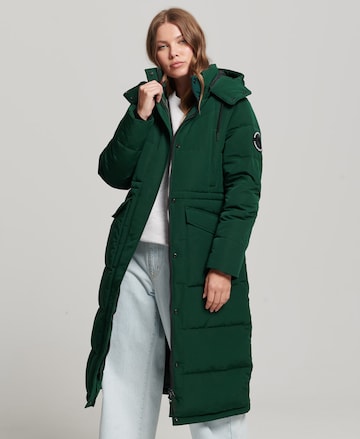 Superdry Wintermantel 'Everest' in Groen: voorkant