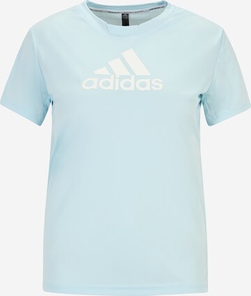 ADIDAS SPORTSWEAR Λειτουργικό μπλουζάκι 'Primeblue Designed 2 Move Logo' σε μπλε: μπροστά