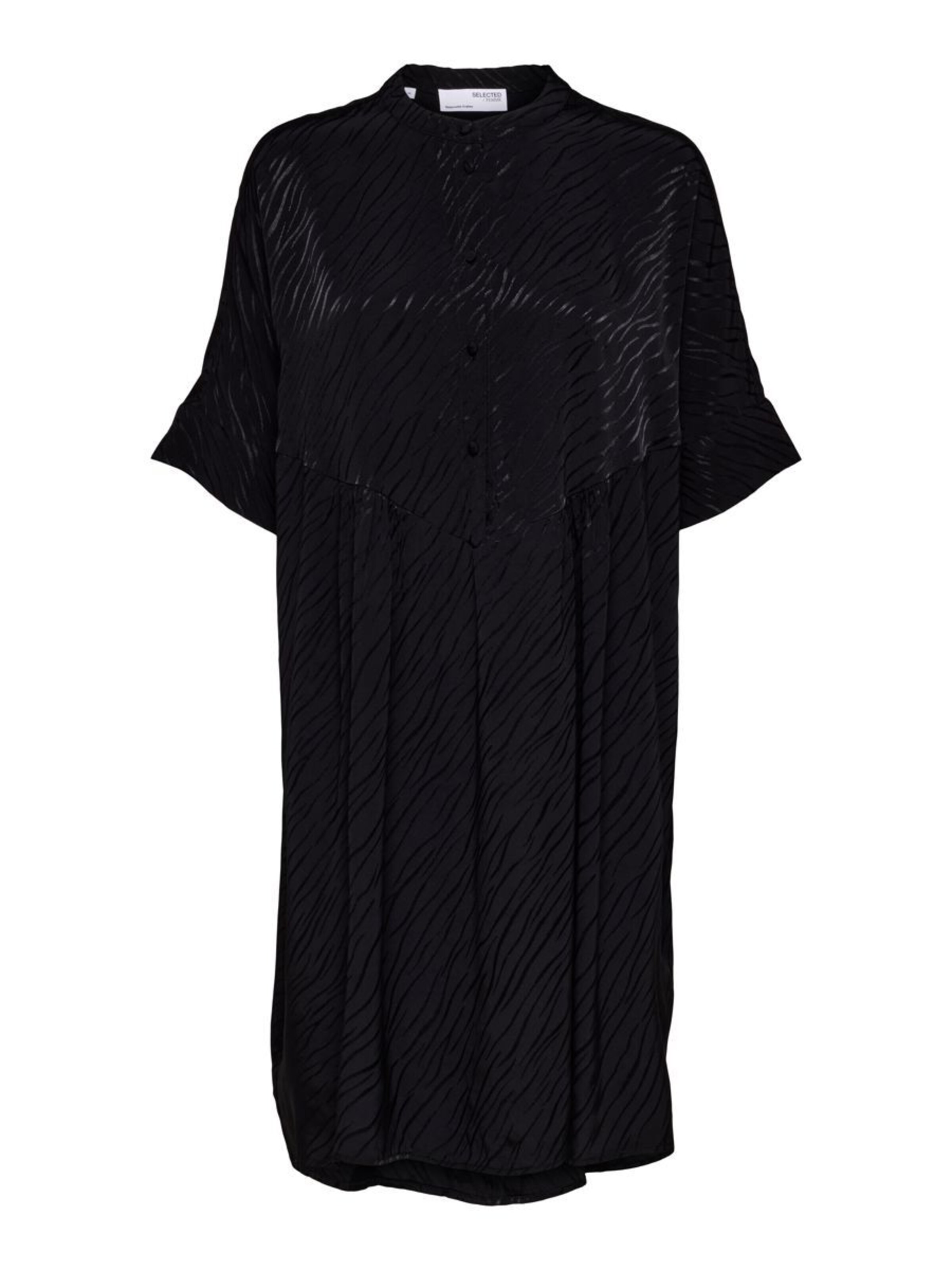 Robe 'Abienne-Viola' SELECTED en noir : devant