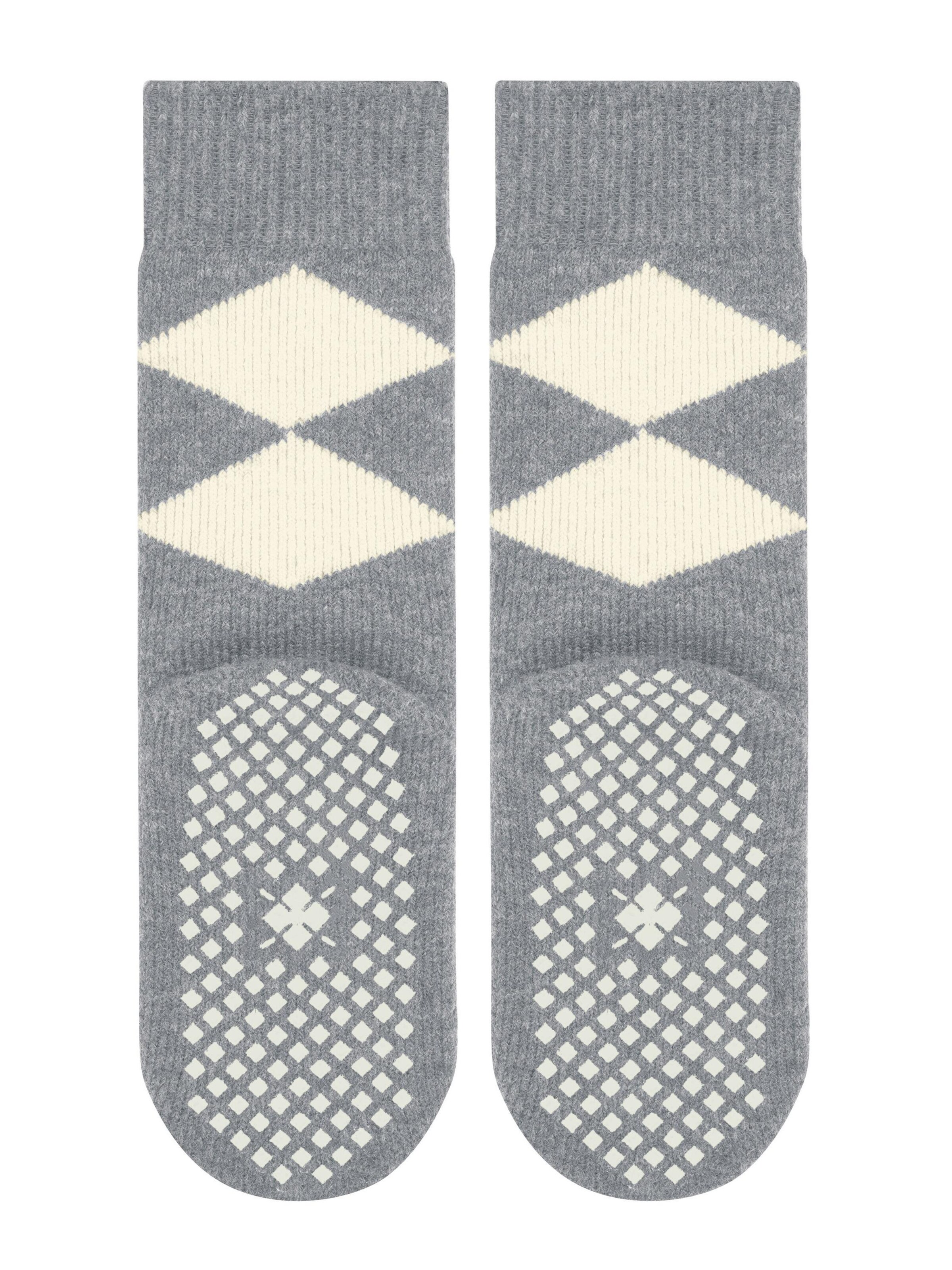 BURLINGTON Socken 'Cosy Argyle'‌‌‌‌ in Grau