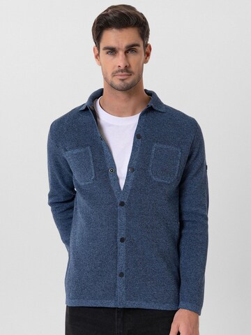 Jacey Quinn Knit cardigan 'Erick' in Blue