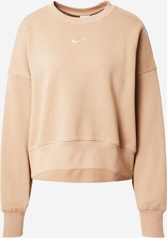 Sweat-shirt Nike Sportswear en beige : devant