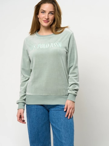 U.S. POLO ASSN. Sweatshirt 'Gurli' in Grün: Vorderseite
