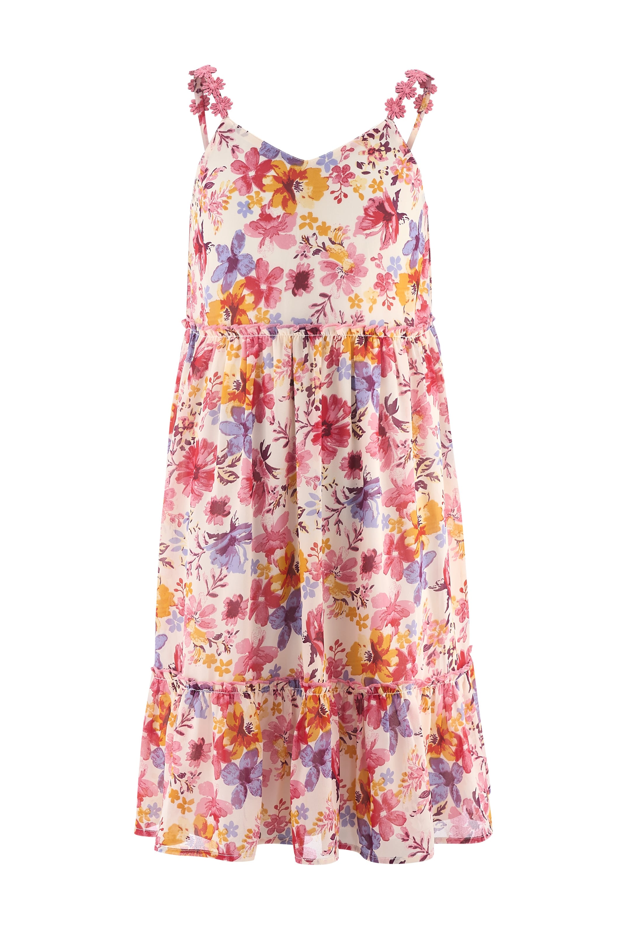 happy girls Klänning i rosa: framsida