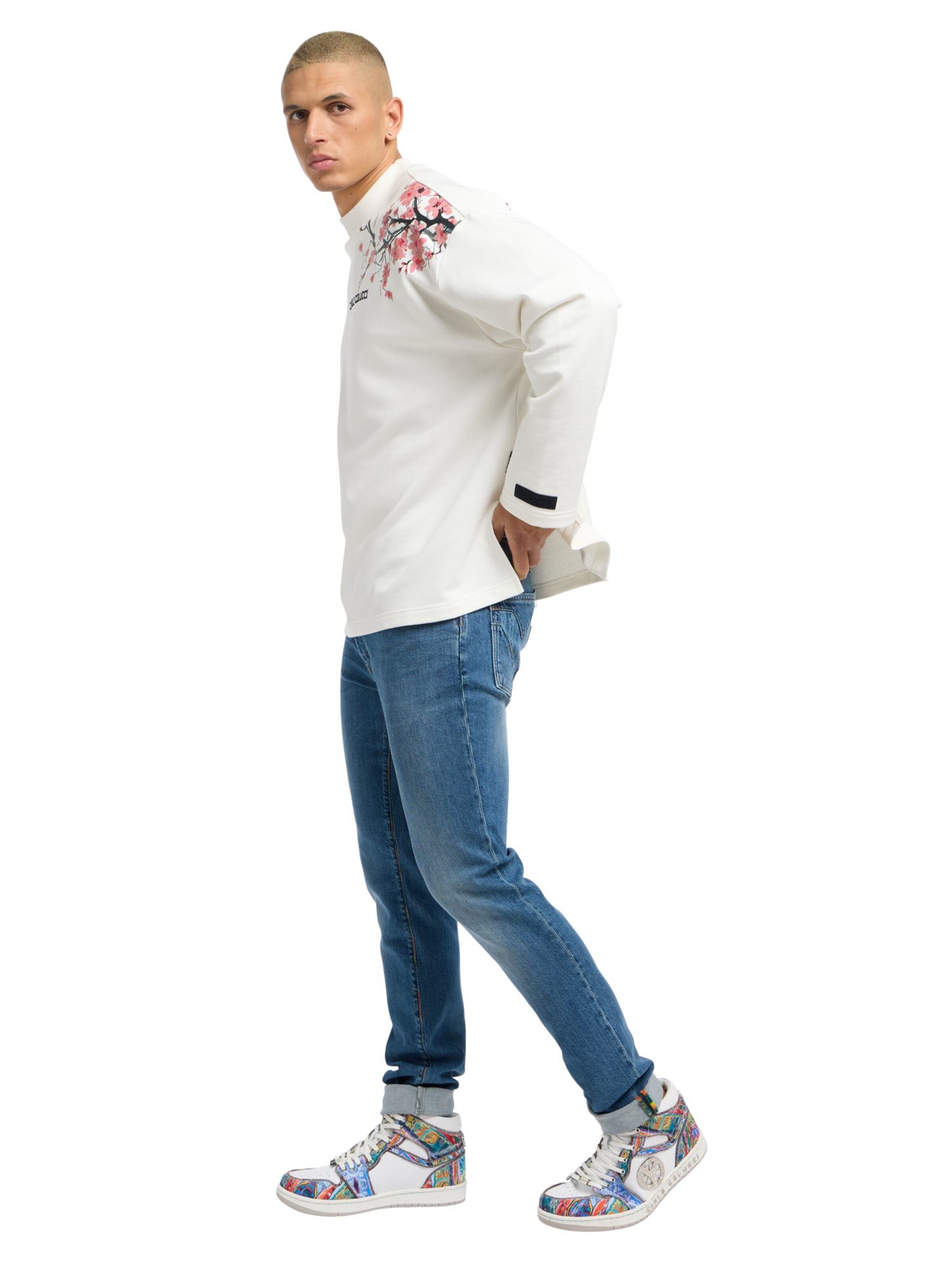 Carlo Colucci Sweatshirt 'Dragogna' in Weiß