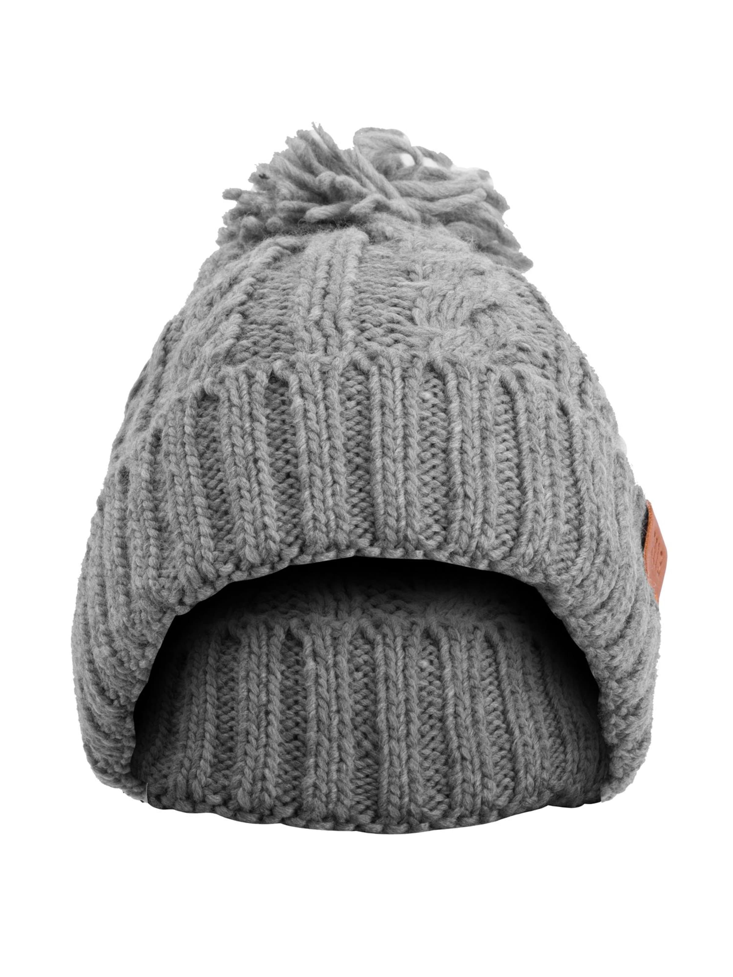 Manufaktur13 Mütze 'Rough Knit'‌‌‌‌‌‌‌‌ in Grau: Vorderseite