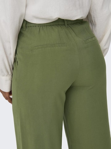 ONLY Wide leg Pleat-front trousers 'Aris' in Green