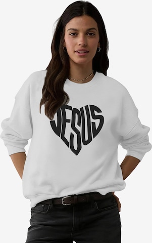 GORHEY - Sudadera en blanco: frente