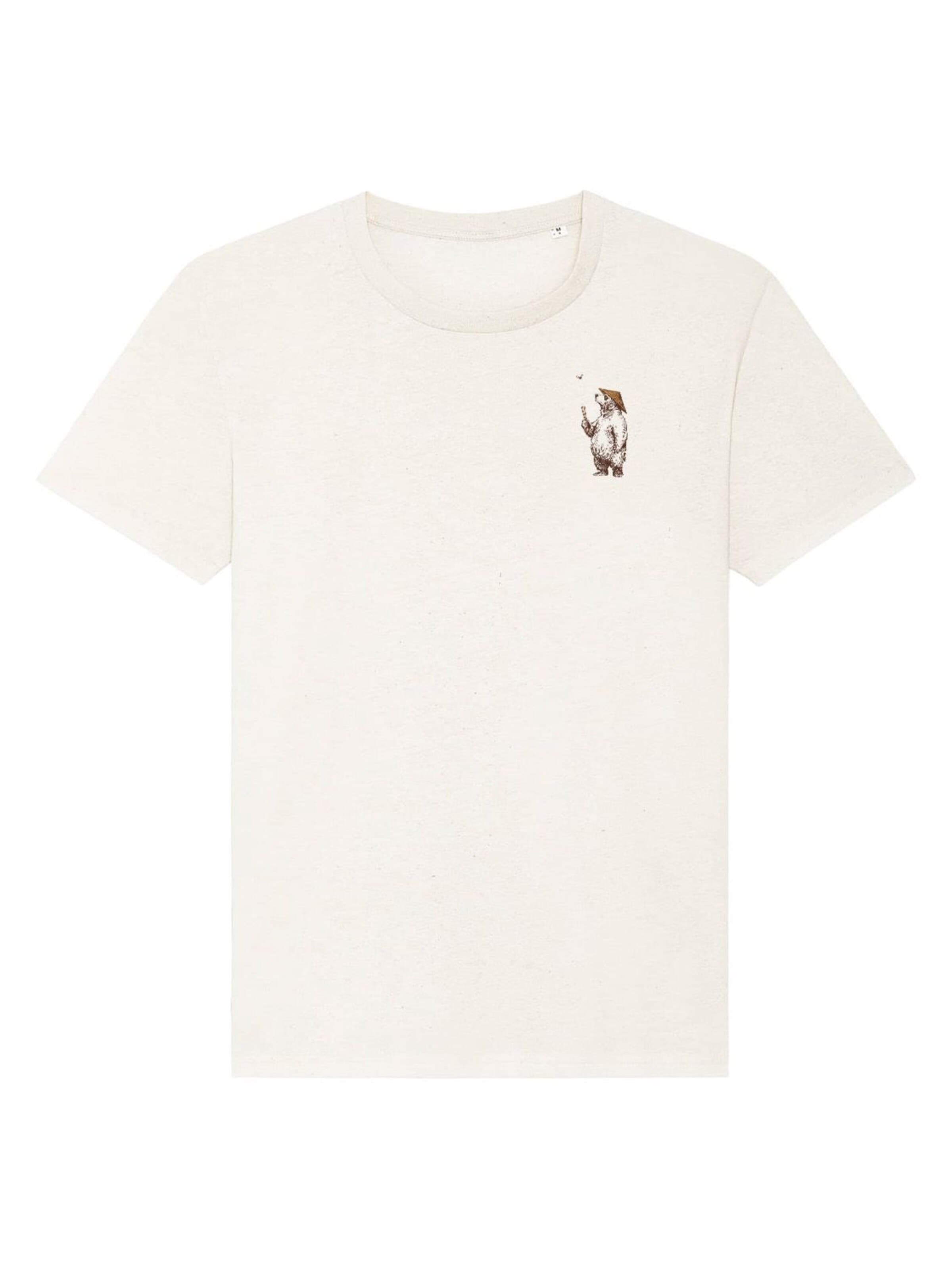 Kultgut Shirt 'Where is the honey?'‌‌‌‌‌‌‌‌ in XS in naturweiß, Produktansicht