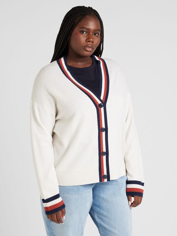 Tommy Hilfiger Curve Kardigan – bílá: přední strana