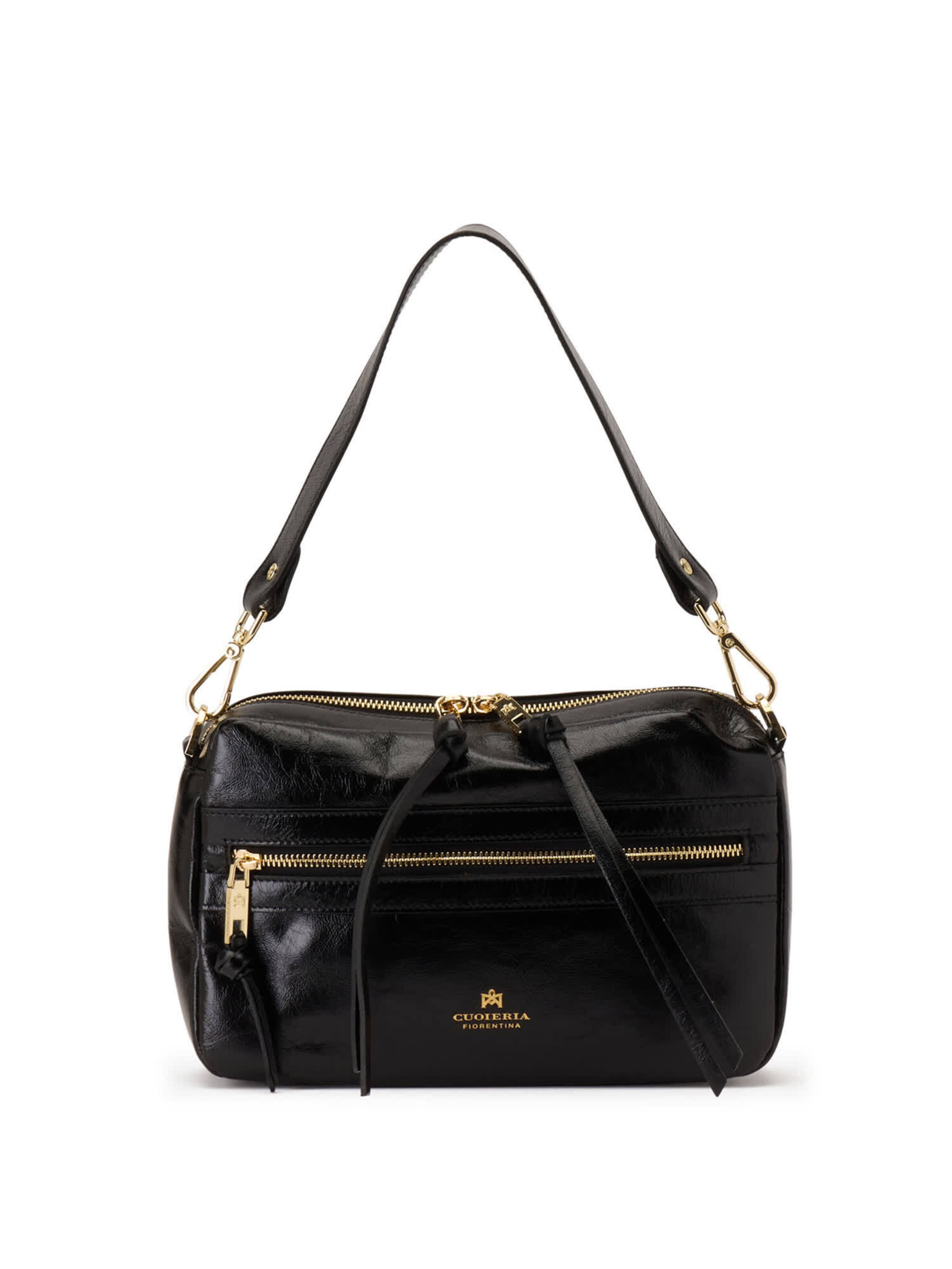 Cuoieria Fiorentina Crossbody Bag in Black: front