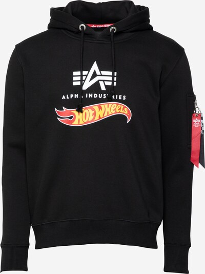 sárga / dinnye / fekete / fehér ALPHA INDUSTRIES Tréning póló 'Hot Wheels', Termék nézet