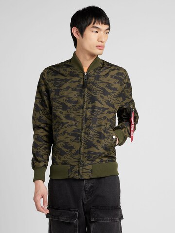 ALPHA INDUSTRIES Prechodná bunda - Zelená: predná strana