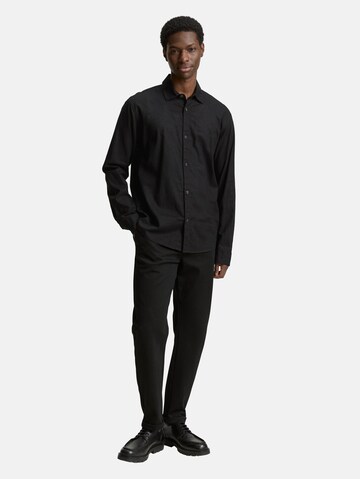 TOM TAILOR DENIM Классический крой Рубашка в Черный