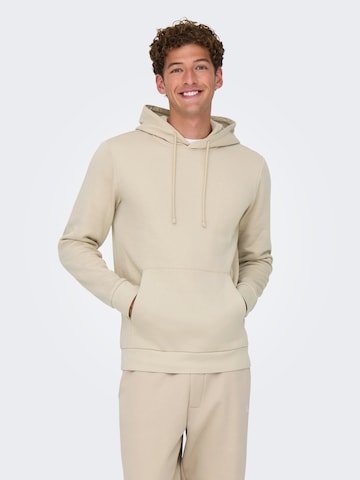 Only & Sons Sweatshirt in Beige: Vorderseite