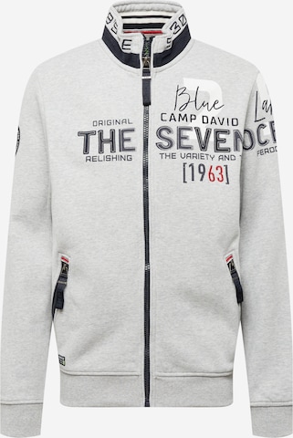 CAMP DAVID Sweatjacke 'Ocean´s Seven II' in Grau: predná strana