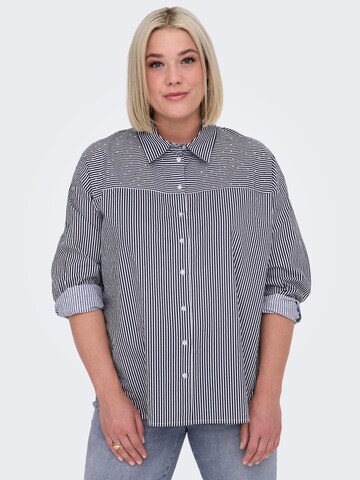 ONLY Carmakoma Blouse 'CARKARIN ' in Blauw: voorkant