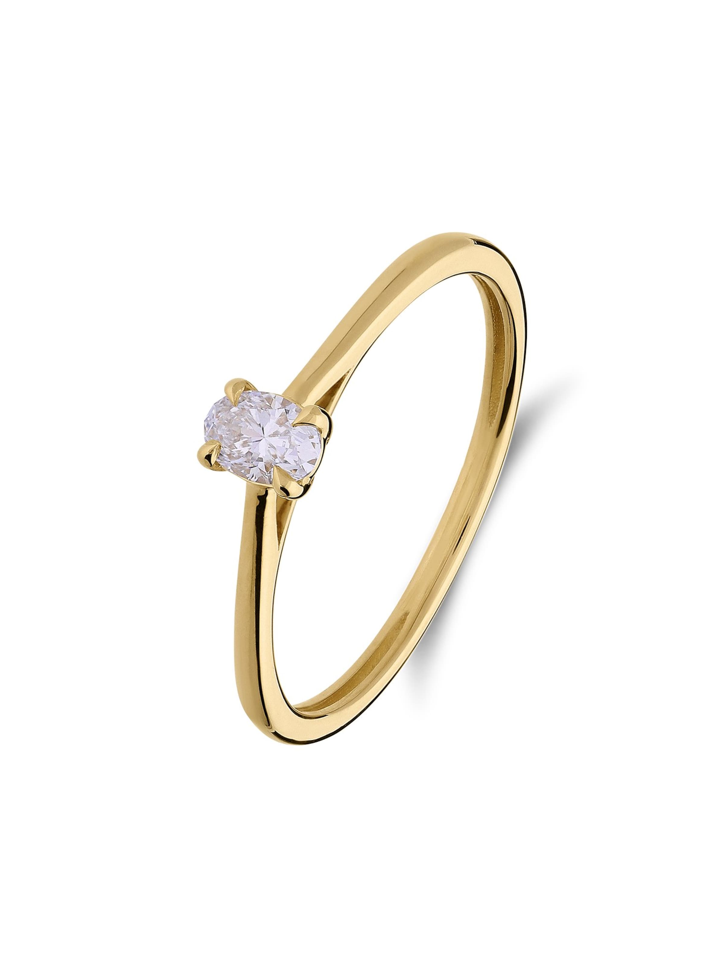 Lucardi Ring in Gold: front