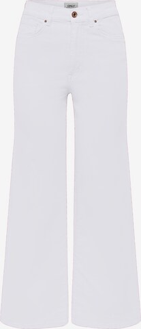 ONLY Wide leg Broek 'Madison' in Wit: voorkant