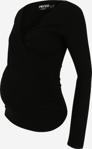 Pieces Maternity Shirt 'HILDUR' in Schwarz: predná strana