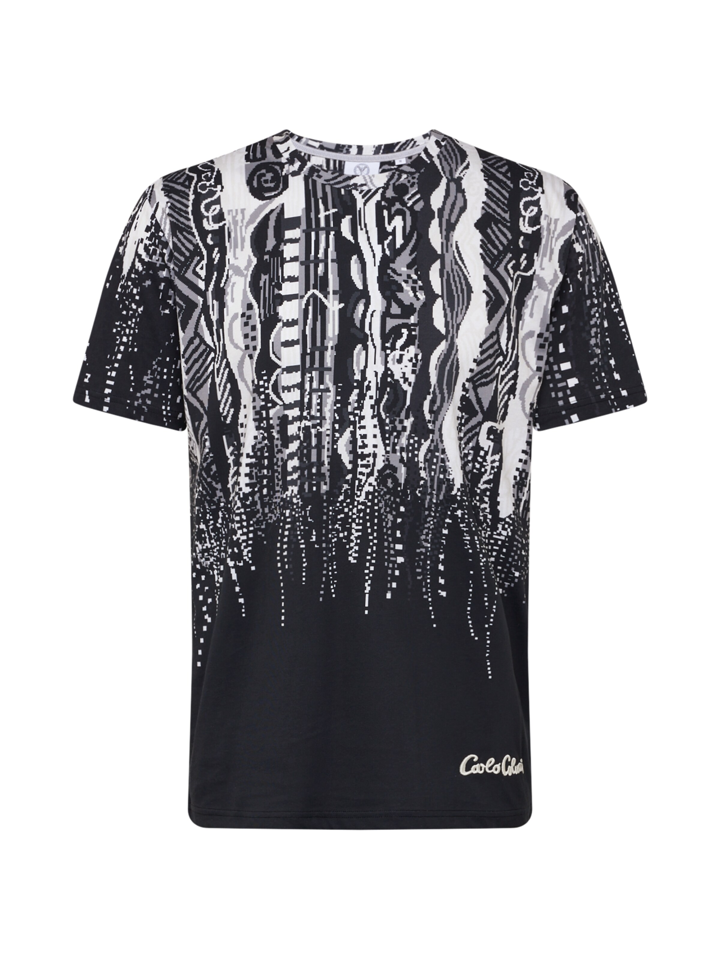 Carlo Colucci T-Shirt 'Di Piazza' in Schwarz: Vorderseite