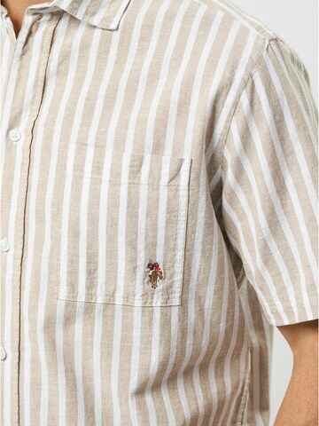 U.S. POLO ASSN. Regular Fit Skjorte 'Marli' i beige