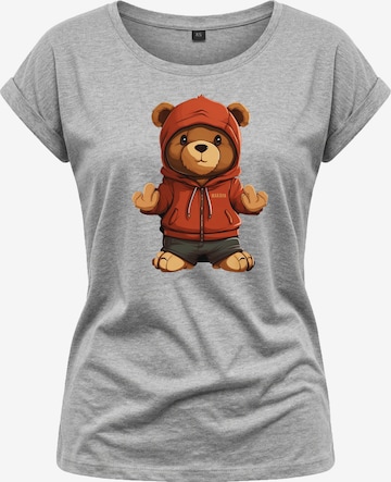 MAKAYA Shirt 'Teddy' in Grey: front