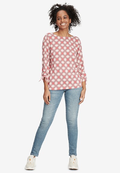 Cartoon Casual-Bluse mit Muster in orange / rot, Modelansicht