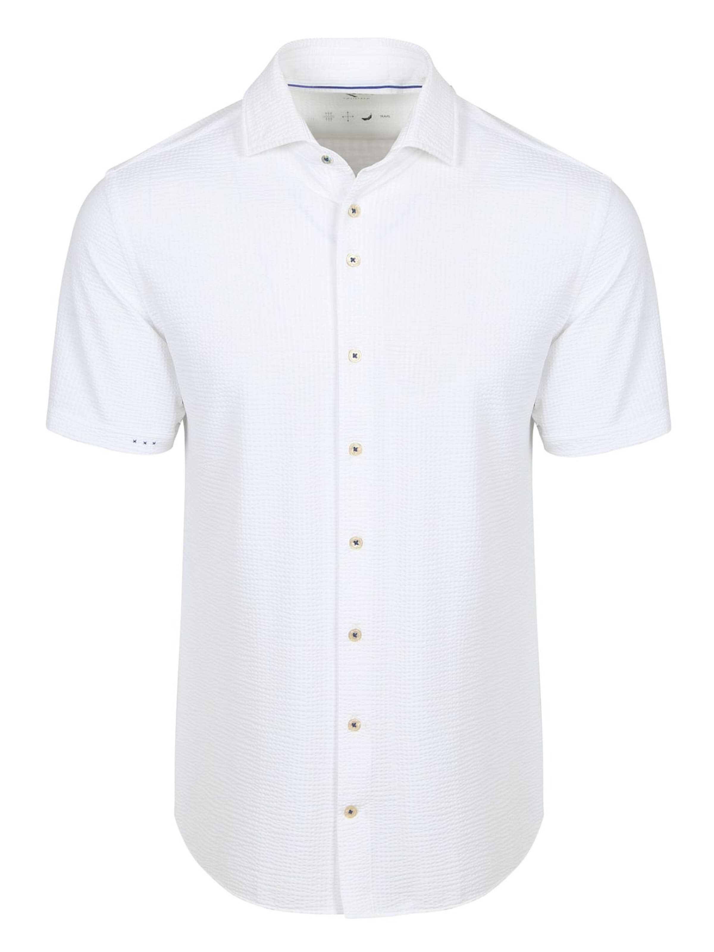 R2 Amsterdam Button Up Shirt in White: front