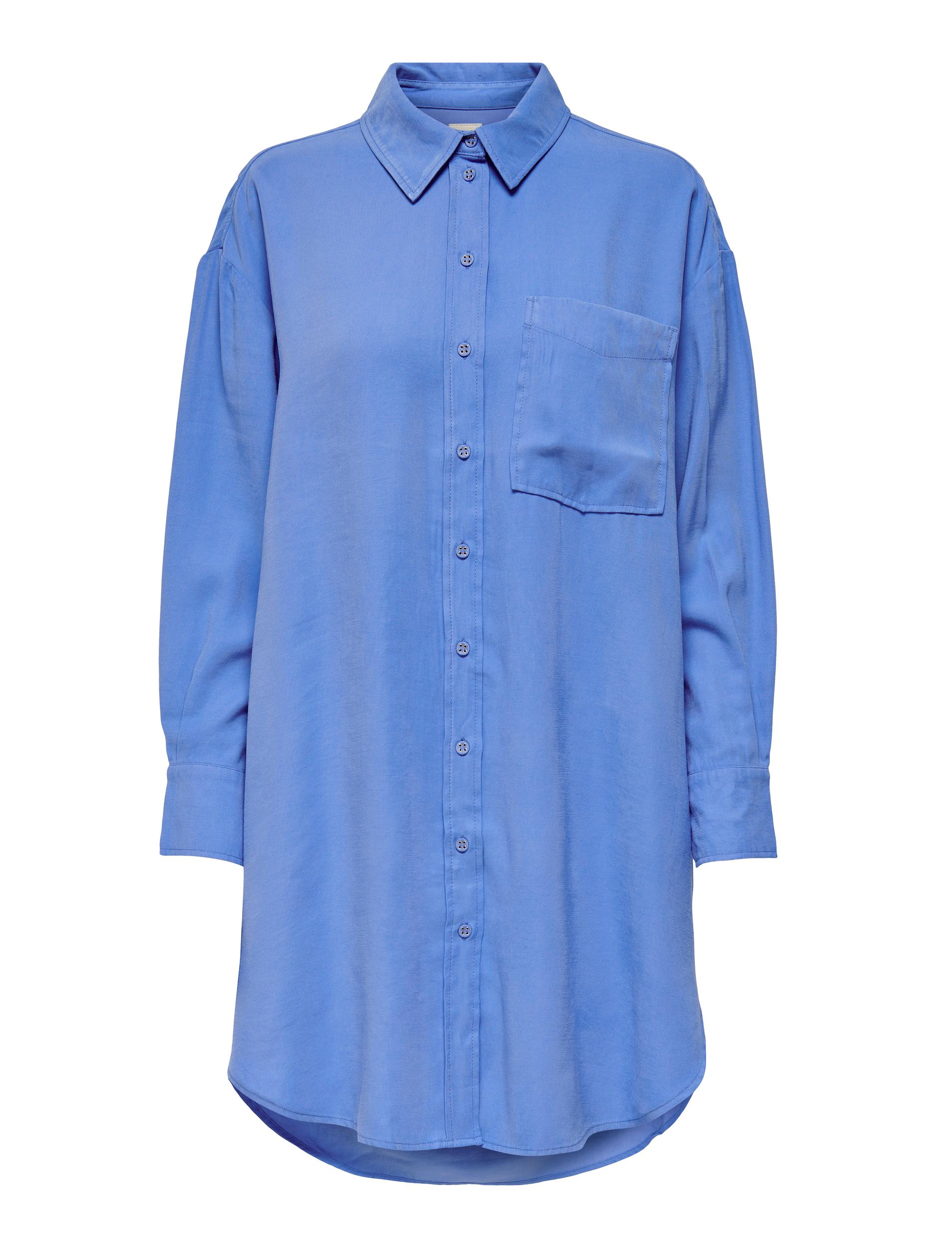 Più sostenibile hKL0g ONLY Camicia da donna Corin-Aris in Blu 