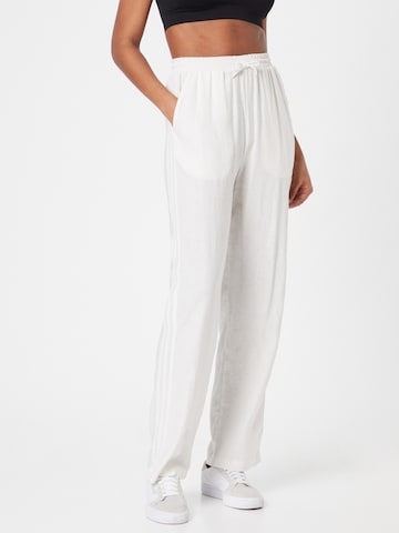 Wide leg Pantaloni 'Linen' de la ADIDAS ORIGINALS pe alb: față