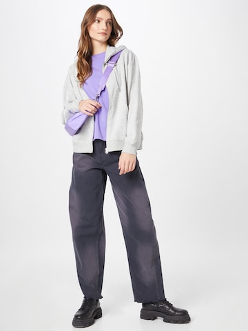 WEEKDAY Wide leg Jeans 'Faith' in Zwart