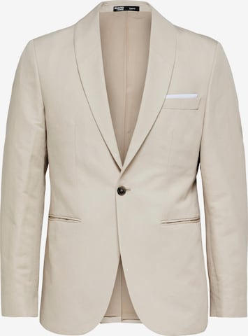 SELECTED HOMME Slim fit Suit Jacket in Beige: front
