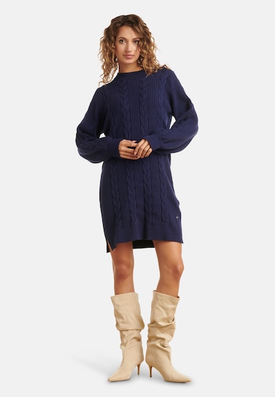 Smashed Lemon Knitted dress in Navy, Item view