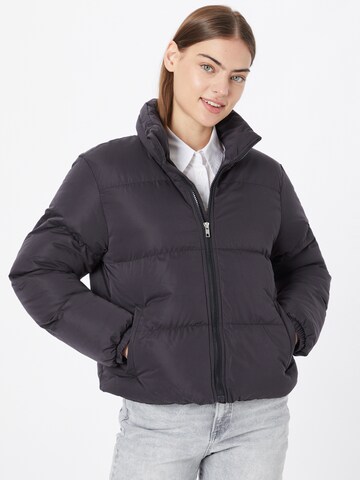 Urban Classics Winter Jacket in Black: front