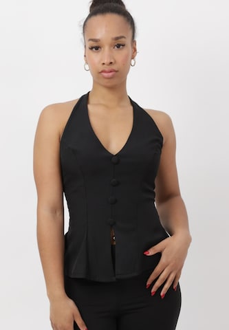 Elara Top in Black: front